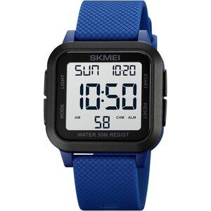 Men Sports Military Watches Digital Airplane Shaped LED Light Waterproof Watches